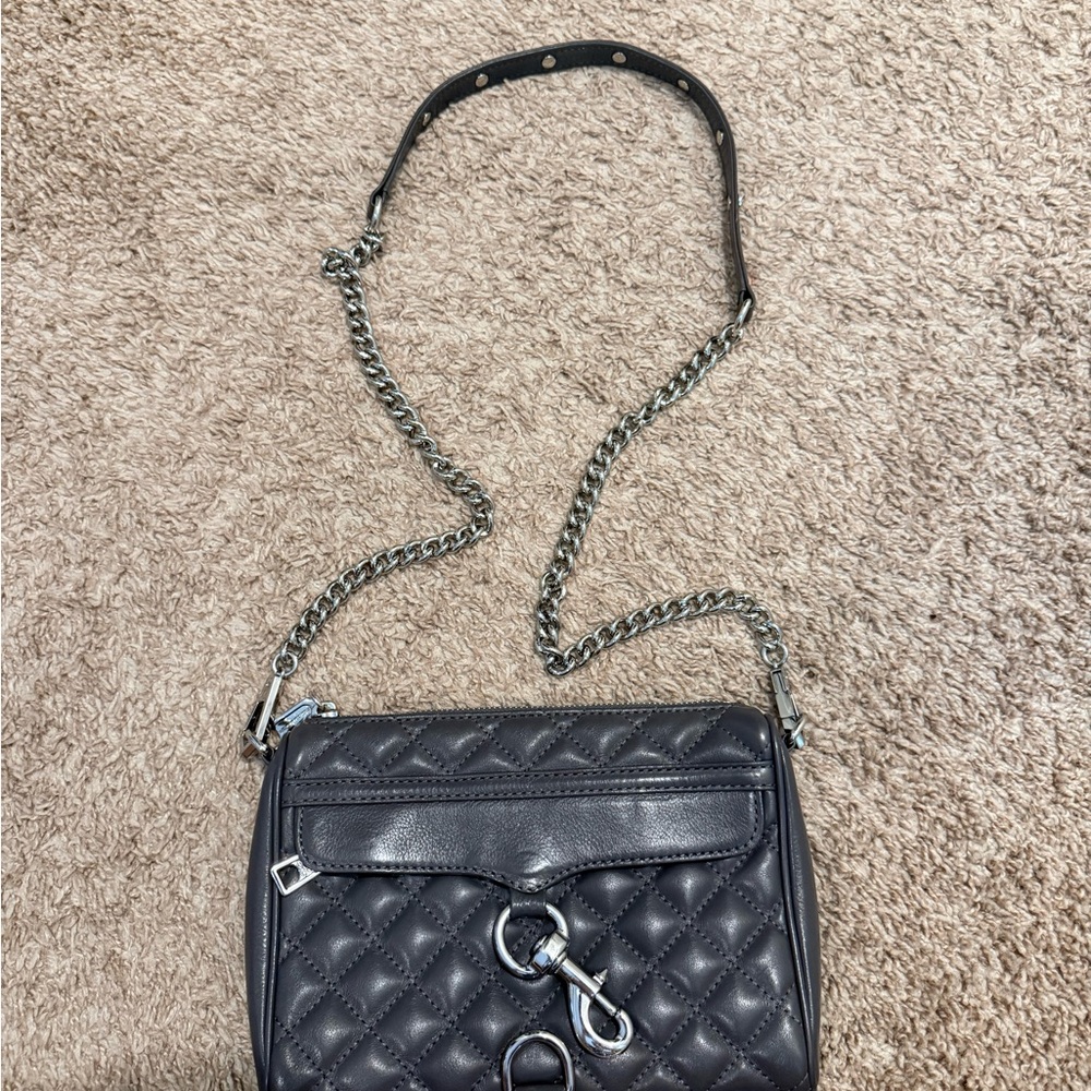 Rebecca Minkoff Charcoal Quilted Crossbody Bag